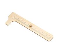 Yctze Pied à Coulisse en Laiton élevé, Règle de Mesure de Bijoux à échelle Unique 0-100 Mm - Outil Durable, Compact et Facile à Lire pour Mesurer les Pièces de Monnaie, les Bijoux et les Pierres