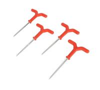 Yctze Piquets de Tente de Pêche sur Glace, 4 Pièces, avec Corde et Ancrages Légers pour Une Installation Sécurisée de Pêche en Plein Air en Hiver