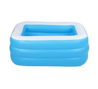 Yctze Piscine Gonflable pour Enfants - Grande Pataugeoire Carrée pour Un Usage Domestique - Baignoire Gonflable en PVC Sûre pour Nourrissons, Enfants et Adultes - Design de Dessin animé coloré (Blue)