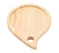Yctze Planche à Découper en Bois d'hévéa, Mini Planche à Découper Ronde, à Poignée de Main en Forme d'arc, Idéale pour le Camping, la Randonnée et l'utilisation en Extérieur