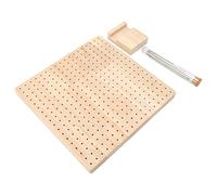 Yctze Planche de Blocage en Bois avec 324 Trous - Kit Artisanal en Bois d'hévéa Poli avec épingles en Acier et pour Projets de Crochet et de Tricot