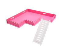 Yctze Plateforme de Hamster avec échelle - Jouet d'exercice Sûr pour la Guinée, Chinchilla et Les Petits Animaux de Compagnie (Type M)