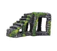 Yctze Plateforme pour Se Prélasser en Forme de Tortue avec Escaliers - Plateforme d'escalade en Résine Artificielle pour Lézards, Grenouilles, Serpents et Geckos - Décoration et Cachette Idéales