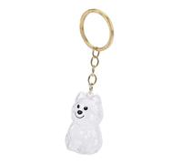Yctze Porte-clés Commémoratif en Poils de Chien, Pendentif Capsule Hermétique Transparent, Souvenir en Fourrure d'animal de Compagnie avec Couvercle sécurisé, Idéal pour Les Cadeaux des Amoureux