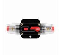 Yctze Porte-fusible de Réinitialisation du Disjoncteur 50A 60A 80A 100A, Disjoncteur Audio Automatique de Type Interrupteur, Matériau en Alliage, Boîtier D'eau de Haute Technologie, (100A)