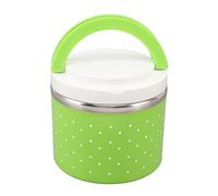 Yctze Pot Alimentaire isolé Sous Vide Rond isolé Déjeuner Anti-fuite Portable Grand Récipient Thermique pour Aliments Voyage Scolaire Récipient à Déjeuner en Acier Inoxydable Maison et (GREEN)