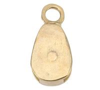 Yctze Poulie Simple Rotative en Laiton de 32 Mm pour Cordes de Drapeau de Signalisation, pour Navires et Yachts, avec Finition Lisse pour Environnements d'eau Salée
