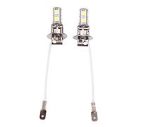 Yctze Pour Ampoules Led Voiture H3 Ampoules Antibrouillard LED Remplacement Accessoire Automobile H3 5050 Blanc SMD LED DC12V Lampe Antibrouillard Voiture Automatique