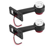 Yctze Pour Feu De Position Latéral Coudé 2Pcs Lampe Marquée Avec 2 LED 2V-24V l Pour ure on Coude C?té Marqueur Indicateur Lampe De Lumière Haute Luminosité Et ue Durée De Vie