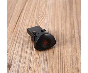 Yctze pour interrupteur de feux de detresse pour bouton warning clio 2 Interrupteur D'avertissement de Voiture Interrupteur D'alarme Noir 8200060036 Interrupteur D'alarme de Voiture Voyant D'avertiss