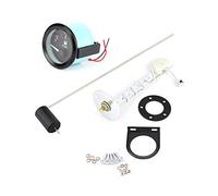 Yctze pour jauge essence moto Voiture à l'intérieur et à l'extérieur de 52mm jauge de niveau de carburant de voiture universelle LED Digital E-1/2-F Range Meter avec capteur de carburant