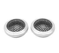 Yctze Protecteur de Grille en Maille pour Haut-Parleur en Métal, 54mm, 2 Pièces, pour Home Cinéma, Voiture et Bateau, Couvertures Décoratives à Impact en Rouge (Silver)