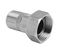 Yctze Raccord de Tuyau en Acier Inoxydable, Adaptateur de Joint Bout à Bout de Plomberie Durable, Adaptateur de Composants de Spa avec Construction en Acier Inoxydable, Idéal pour les Accessoires de