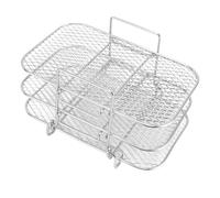Yctze Rack de Friteuses en Acier Inoxydable à 3 Couches pour la Cuisson, la Préparation Rapide Rapide et l'utilisation Polyvalente comme Déshydrateur et Accessoire de Grillade