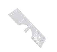 Yctze Règle d'alignement de Chemise - Règle d' de Chemise, Outil 'alignement en Acrylique, Centrage du Col Rond, de Mesure, Fournitures de Couture - Outil de Mesure de, Presse à chaud.