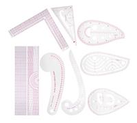 Yctze Règle de Couture, Multifonctionnelle en PVC Durable | Marquages clairs, pratiques pour la conception de vêtements, matériau léger, comprend plusieurs règles