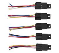 Yctze Relais Automobile 5 Pièces 12V 40A, Coque ABS en Cuivre à 5 Broches pour des Connexions Stables et Bien Rangées dans les Voitures et Autres Véhicules