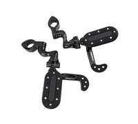 Yctze Repose-pieds Réglable pour Moto, Rotation à 360° et Réglage Vertical à 270°, avec Repose- Rabattable pour Tige de Protection Moteur de 1,25 Pouce