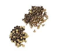 Yctze Rivets en Cuir 8 Mm Double Rivet 100 Ensembles 8 Mm Métal Cuir Artisanat Réparation Goujons Décoration Double Rivet Goujons Tubulaires Sacs Chapeaux Chaussures (Bronze)
