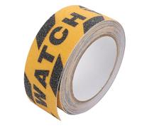 Yctze Ruban Antidérapant Watch Your Step, Ruban PVC Abrasif Antidérapant pour Marches d'escalier et Sols, Longueur 5 M, Anti-intempéries, Abrasif, pour Marches d'escalier, pour Sol, PVC, Sl