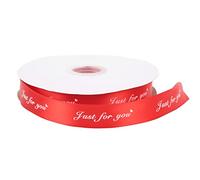 Yctze Ruban de Satin Double Face 100 Mètres Ruban de Satin Rouge 2,6 Cm de Largeur de Double Face en Polyester Brillant Rouge Décoration de Fête Mince Rouleau de Arts, Artisanat et