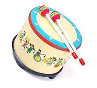 Yctze S Birch Wood Snare Toy pour Les Tout-Petits - Instrument d'éducation Musicale Sûre, Amusant et Engageant avec Une Impression de Dessin animé