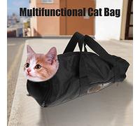 Yctze Sac Portable Multifonctionnel - Toilettage, Bain et Nettoyage Dentaire Parfaits - Tissu, Design en Maille Confortable avec Deux Fermetures éclair sur Le Devant et Poignée Antidérapante -