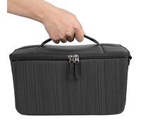Yctze Sac pour Objectif d'Appareil Photo avec Sangle et Pochette de Séparation Personnalisable - et Sac à Bandoulière pour Appareil Photo Portable (Section Horizontale Noire)
