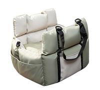 Yctze Siège d'auto pour Chien, Lit de Siège d'auto de Voyage Portable pour Animaux de Compagnie, 'Auto à Boucles Réglables avec Rangement, Idéal pour Les Camionnettes SUV jusqu'à 25 LB (Vert +