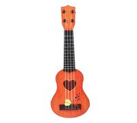 Yctze Simulation Ukuléle 4 String Kids Instrument de Musique Jouet pour Une éducation Précoce avec Un Modèle Cardiaque, Léger et (Orange)