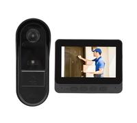 Yctze Sonnette Vidéo sans Fil à Nocturne, Grand Angle 1080P 8MP 170°, Conversation Bidirectionnelle IP66 étanche avec Système d' Vidéo à écran de 4,3 Pouces