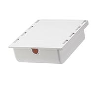 Yctze Sous le Tiroir de Bureau avec un Adhésif Fort, une Solution de Stockage Compacte pour le Bureau, la Maison et l'école, la capacité de Charge de 2 Kg, Blanc (blanc élégant)