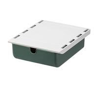 Yctze Sous le Tiroir de Bureau avec un Adhésif Fort, une Solution de Stockage Compacte pour le Bureau, la Maison et l'école, la capacité de Charge de 2 Kg, Blanc (GREEN)