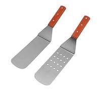 Yctze Spatule Turner en Acier Inoxydable avec Poignée en Bois Confortable - Outil de Cuisine Résistant à la Chaleur pour un Retournement Facile des Hamburgers, du Poisson, des œufs et Plus (Spatule
