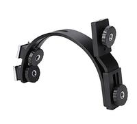 Yctze Support de Flash, Support de de Lampe Flash en Forme de C en métal avec Deux Chaussures Chaudes pour Appareil Photo DSLR caméscope DV