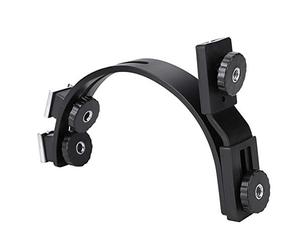 Yctze Support de Flash, Support de de Lampe Flash en Forme de C en métal avec Deux Chaussures Chaudes pour Appareil Photo DSLR caméscope DV