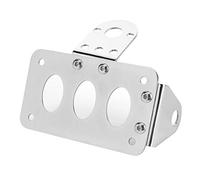 Yctze Support de Plaque de d'immatriculation de Moto Support de latéral en Alliage d'aluminium(Argent)