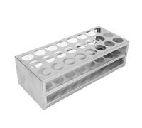 Yctze Support de Test Durable en Acier Inoxydable 304 avec 24 Trous, Support de Centrifugeuse de 30 Mm, Utilisation Organisée, Expériences Scolaires et Stockage d'échantillons