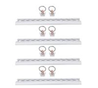 Yctze Système de Rail de Rail 12 Pouces de 12 Pouces Système de Rail de 12 "Aluminium L Track avec 8 Raccords à Anneaux Réglables pour les Camions VTT à Motos Randonnées (SILVER)