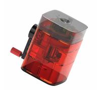Yctze Taille-crayon Manuel pour Artistes et étudiants-conception Efficace et Ergonomique pour une Utilisation au Bureau et en Classe, Rouge (rouge)