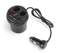Yctze Tasse USB de Voiture avec Fil, Cigarette Multifonction avec Surveillance de Tension en Temps Réel pour Téléphone, Tablette, Voiture USB, Multifonction, à Cigarettes, Tension Large Générale
