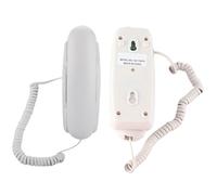 Yctze Téléphone Fixe Mural Rétro Vintage sans Fil pour la Maison, l'hôtel, l'usage Familial - Pas d'identification de l'appelant, Analogique et Non Wi-FI (White)