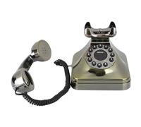 Yctze Téléphone Fixe Vintage en Bronze Antique, qualité d'appel Haute Définition avec Grands Boutons et compatibilité Mondiale