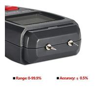 Yctze Testeur d'humidité du Compteur de Bois Numérique - Hygromètre à économie d'énergie pour Bois et avec 4 Mesures (BLACK)