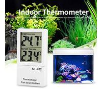Yctze Thermomètre Numérique LCD d'intérieur et d'aquarium avec Double Affichage de la Température, Conversion Celsius/Fahrenheit, Support Adhésif Facile à Utiliser