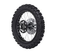 Yctze Tire de Roue Arrière de Vélo de 16 Pouces de 16 Pouces 90/100-16 15 Mm Assemblée de Pneus de Bord de Roue Arrière D'essieu avec Rotor de Frein 220 Mm 420 41t Sprocket pour