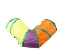 Yctze Tunnel pour Chat Pliable à 3 Voies avec Jouets Interactifs aux Couleurs Vives pour Un Exercice Amusant et