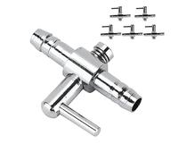 Yctze Valve de Contrôle d'aquarium Unidirectionnelle en Acier Inoxydable, 5 Pièces, avec Régulateur Manuel pour Poissons