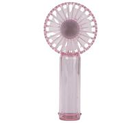 Yctze Ventilateur Portatif Transparent avec Crochet, Ventilateur Portatif Rechargeable à 3 Vitesses, Portable, Rechargeable, à 3 Vitesses, USB, Silencieux, de Voyage, Fonctionne sur Batterie (PINK)