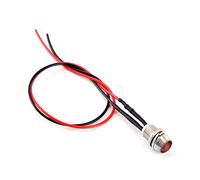 Yctze voyant 12v pour voyant lumineux 12v auto pour voyant led rouge etanche en 12 volts Indicateur lampe 4 pièces 12 v 8mm LED panneau pilote tableau de bord directionnel voiture camion bateau voyan